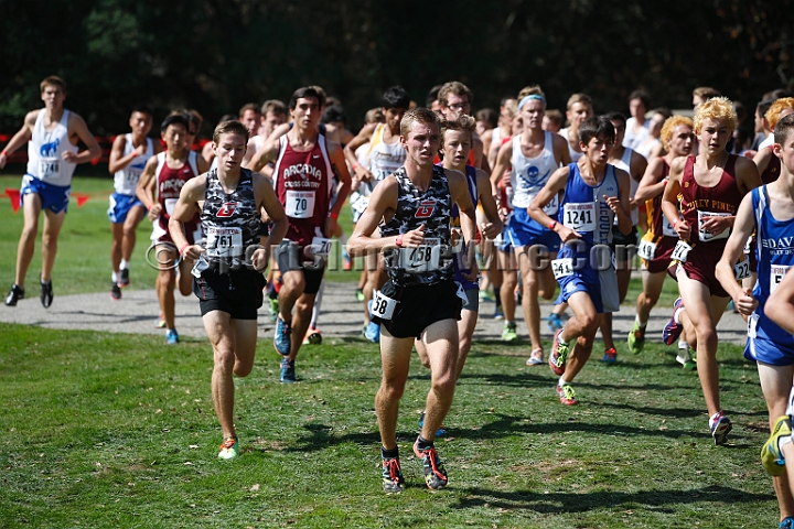 2014StanfordSeededBoys-332.JPG - Seeded boys race at the Stanford Invitational, September 27, Stanford Golf Course, Stanford, California.